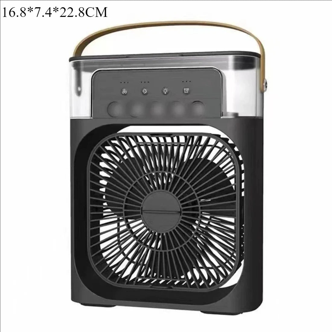 2025 New Portable Three in One Desktop Fan Air Conditioner Household Small Air Cooler LED Night Light Humidifier Household Fan